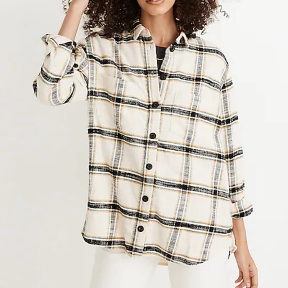 Madewell Oversized Ex-Boyfriend Shirt in Caney Plaid